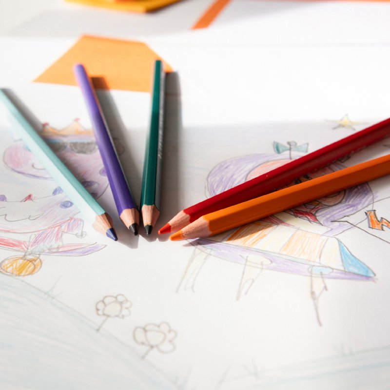 BIC Kids kleurpotloden Tropicolors, 18 stuks in kartonnen etui